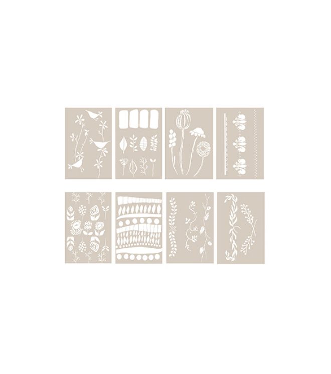 Interkas_Fleur_Stencil_Hand_Painted_Assortimento